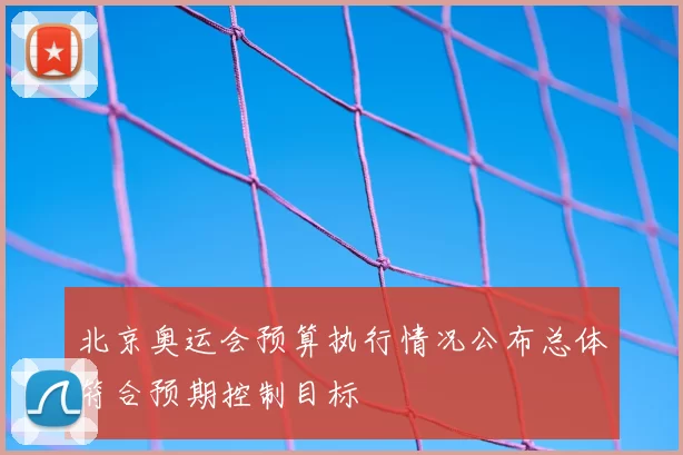 北京奥运会预算执行情况公布总体符合预期控制目标